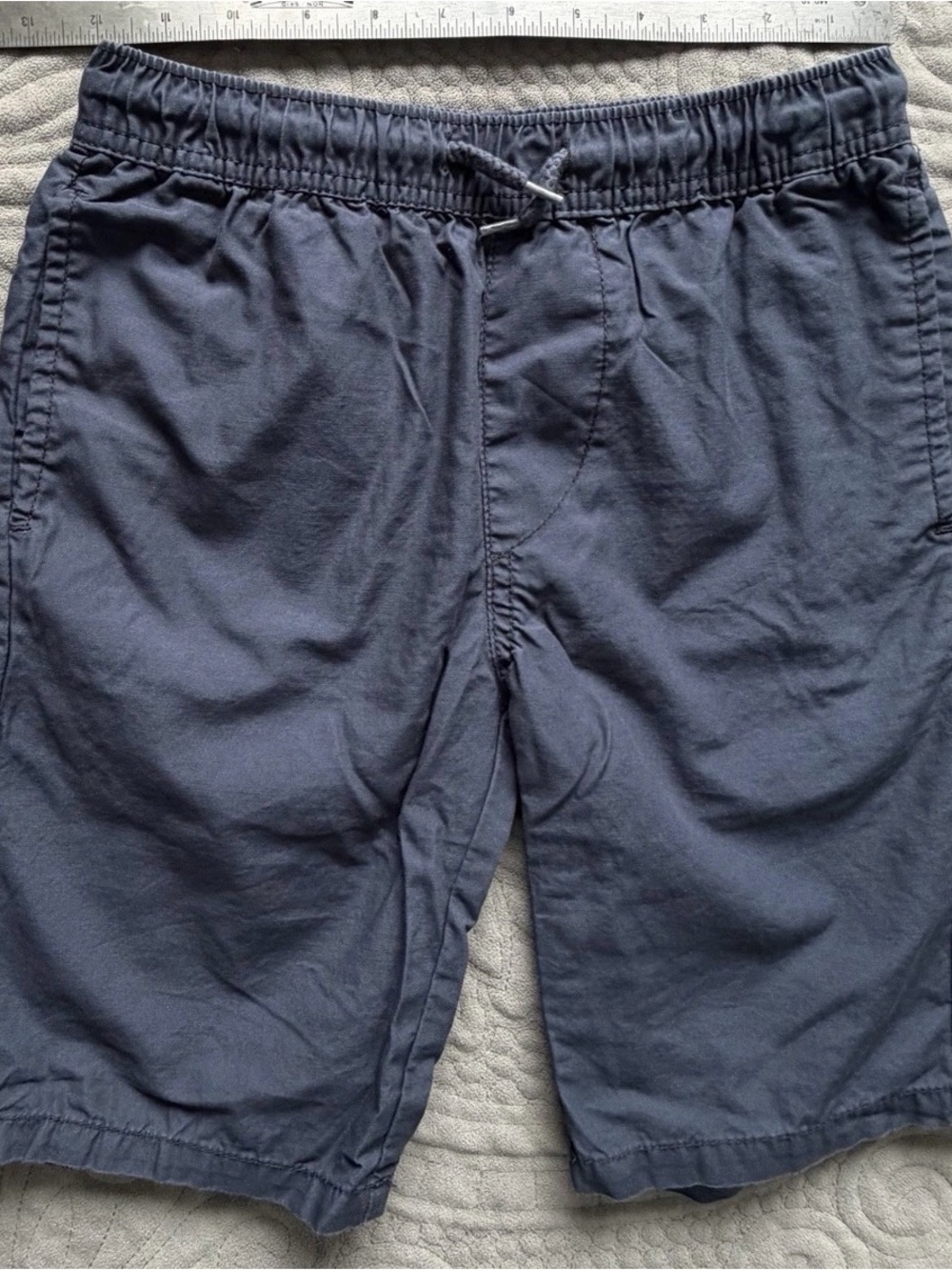 Unionbay Boys Blue Shorts Elastic Waist Drawstring Pockets S 7/8